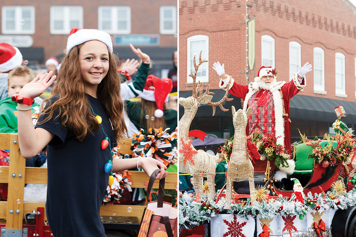 Participants in the Mocksville Christmas parade
