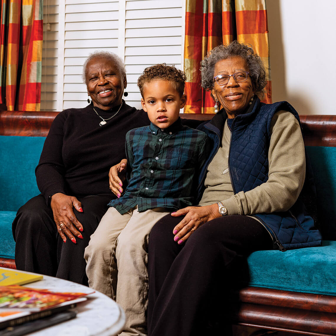 Betty Williams, Dorothy Jamison, and Baker's son, August