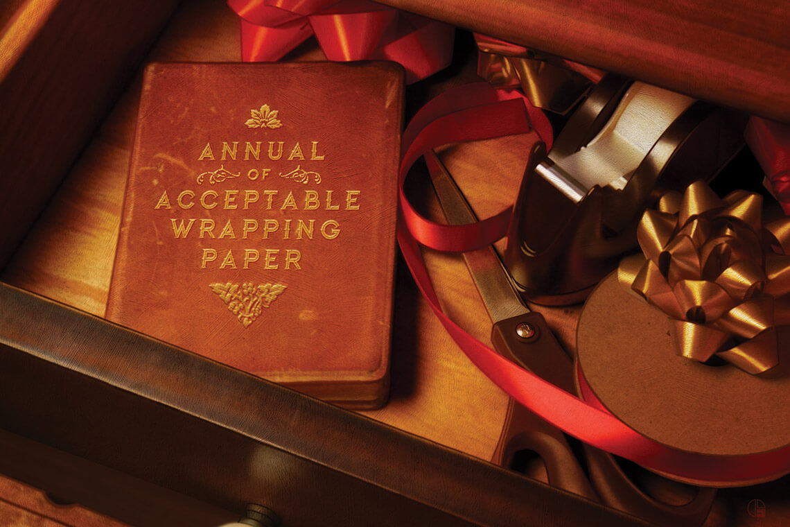 Booklet labeled Annual of Acceptable Wrapping paper
