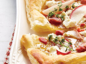 Country ham and pear tart