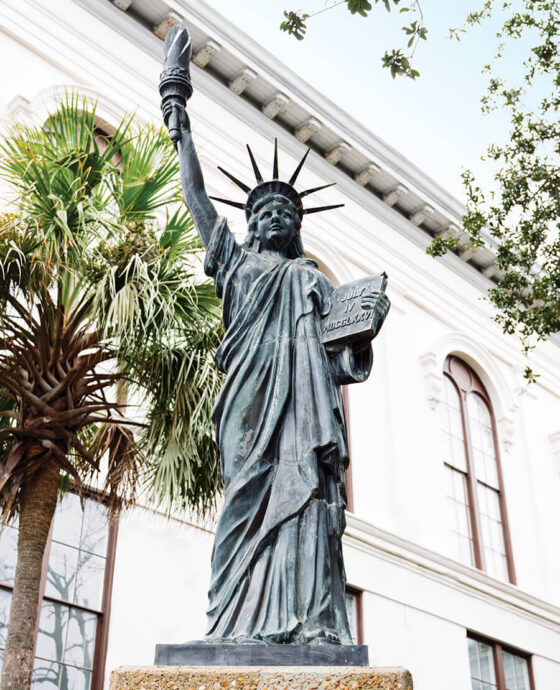 Statue of Liberty near Wilmington's City Hall