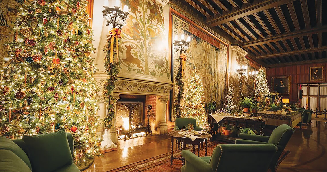 Biltmore decorated for Christmas