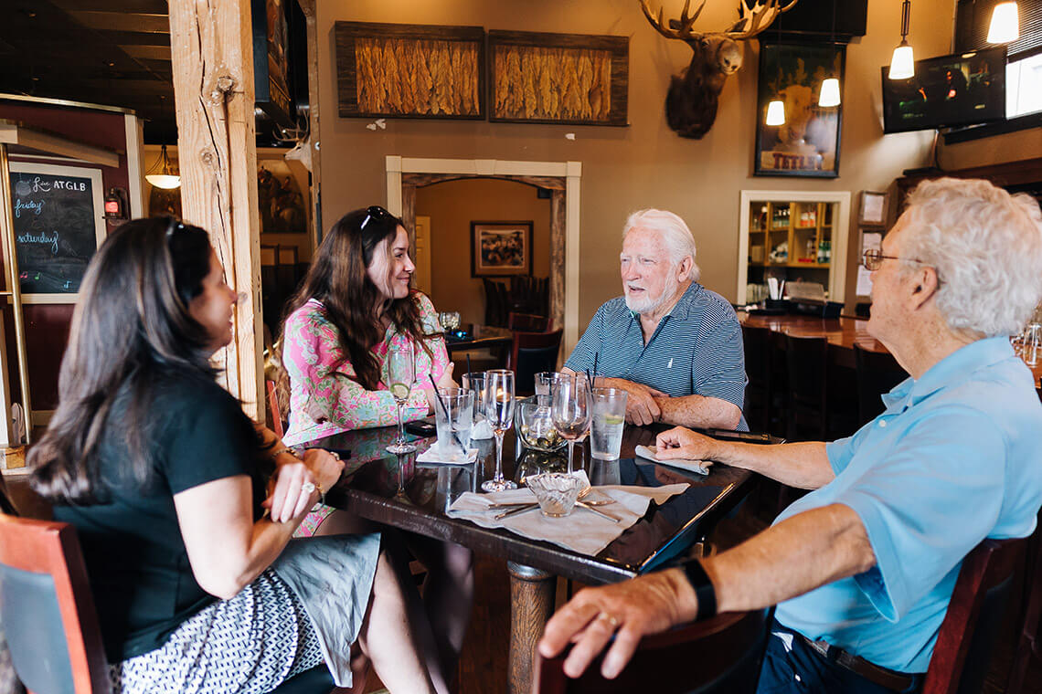 Patrons at Golden Leaf Bistro in Danville