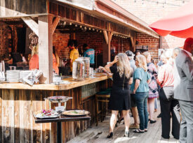People at the patio at Golden Leaf Bistro