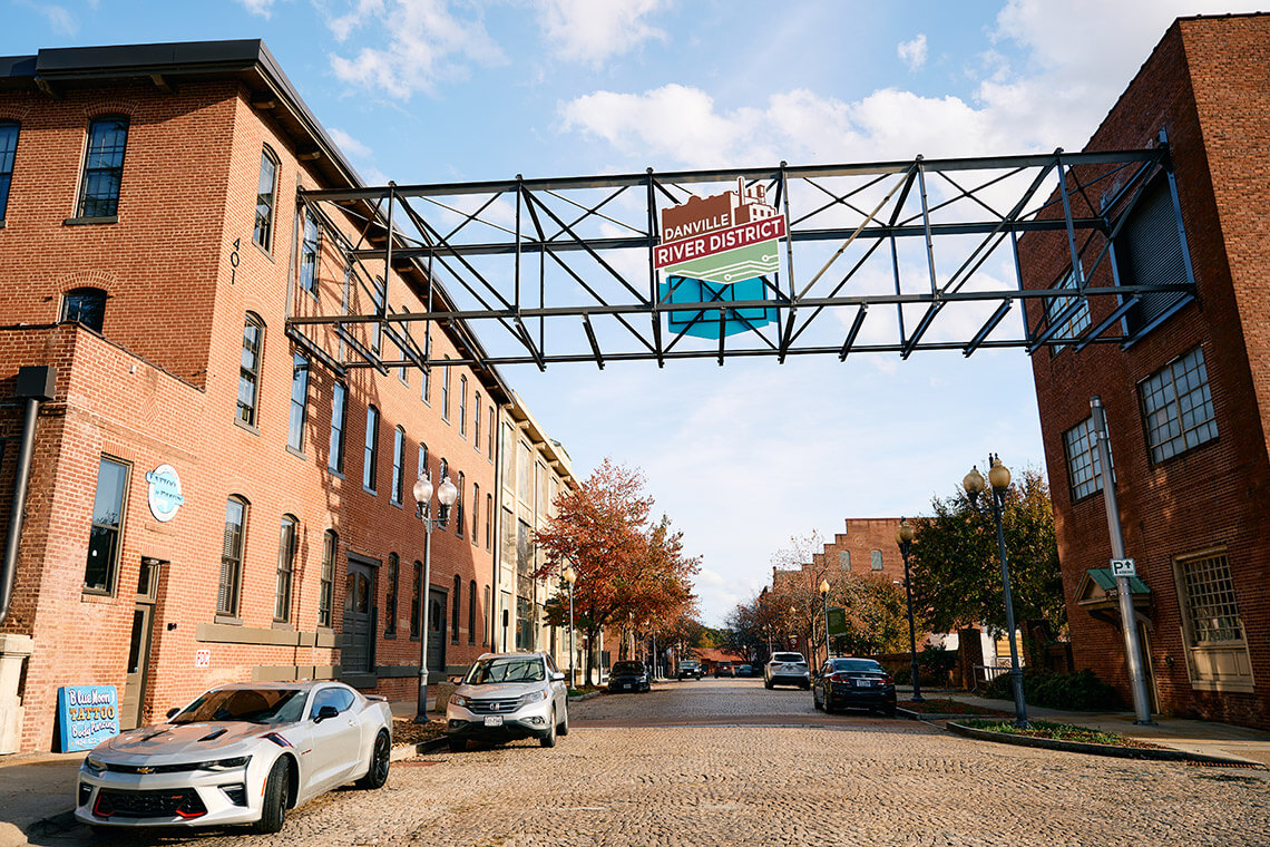 Outside in Danville's River District