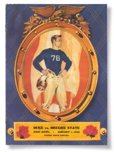 Circa 1942 ad for the Duke-Oregon State Rose Bowl