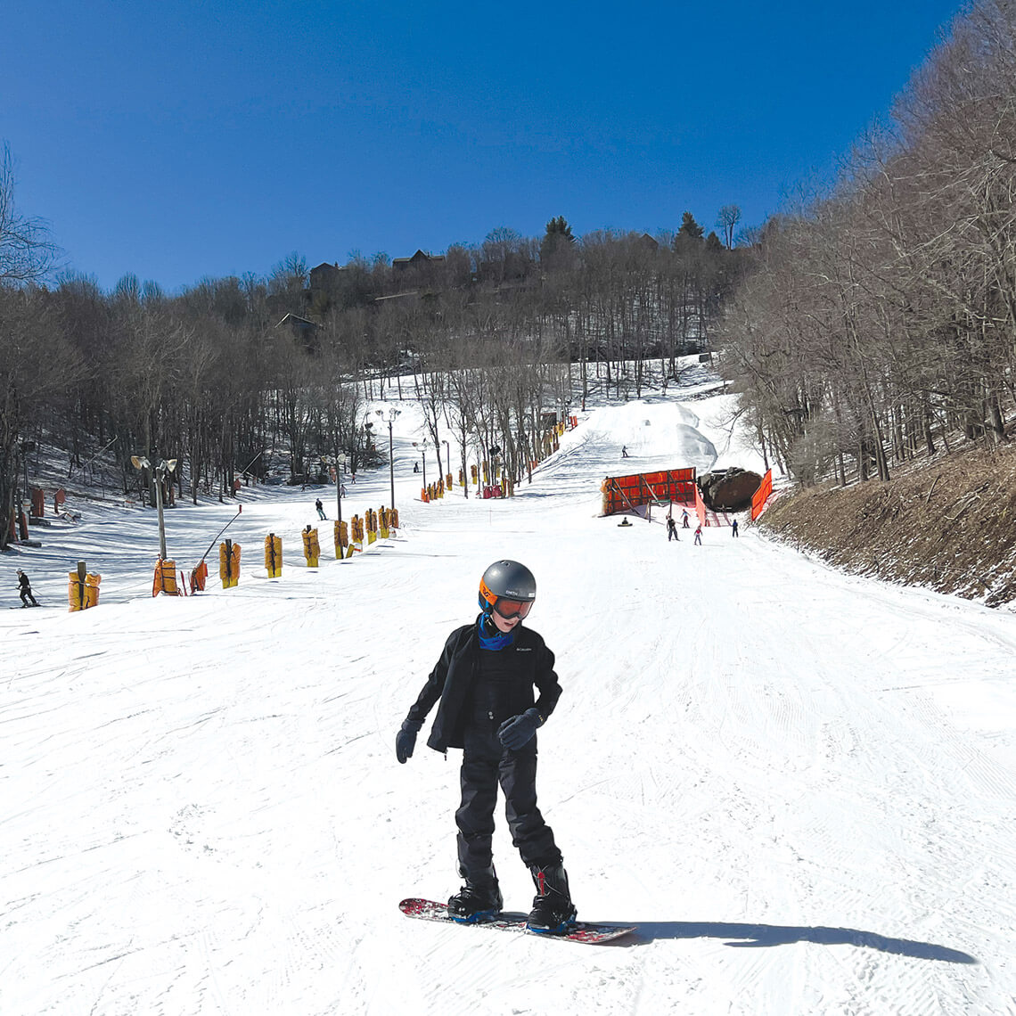 The author's son, Nico, snowboarding at Appalachian Ski Mountain 