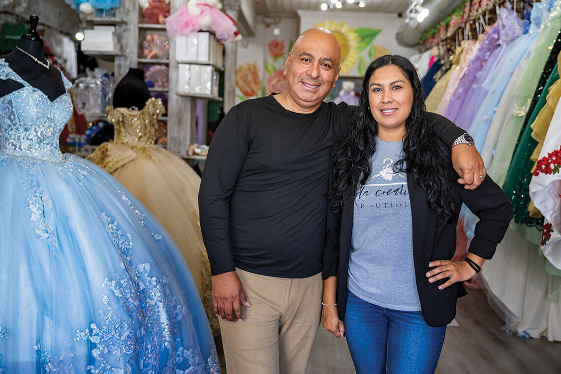 Sergio and Oralia Benitex at their boutique in Selma, NC