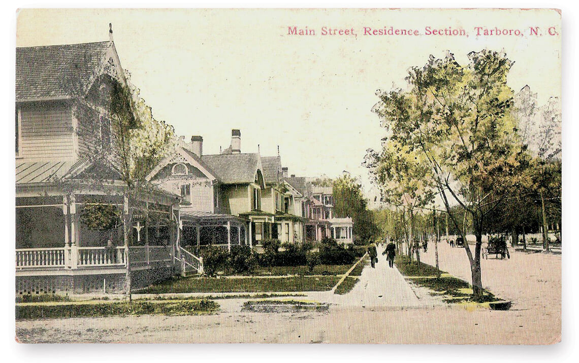 Historic homes line the streets in Tarboro