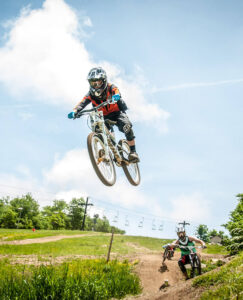 mountain biker on beech mountain