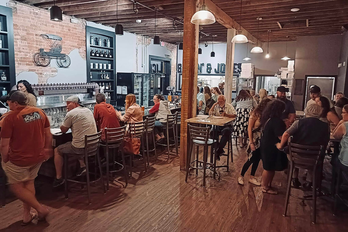 Taproom at The Buggy Factory in Carthage, NC