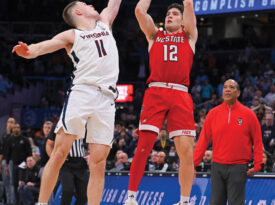 The NC State Wolfpack ACC basketball game against UVA.