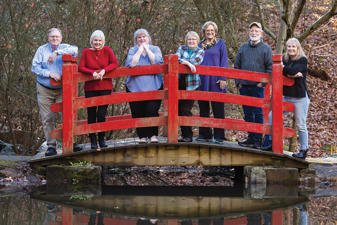 The Foothills Writers group pose for a photo