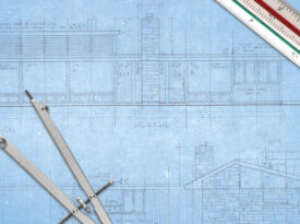 Blue prints of Frank Lloyd Wright
