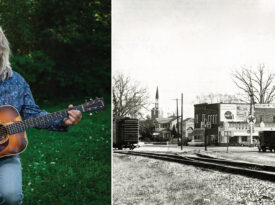 Jim Lauderdale and a black and white picture of Troutman NC