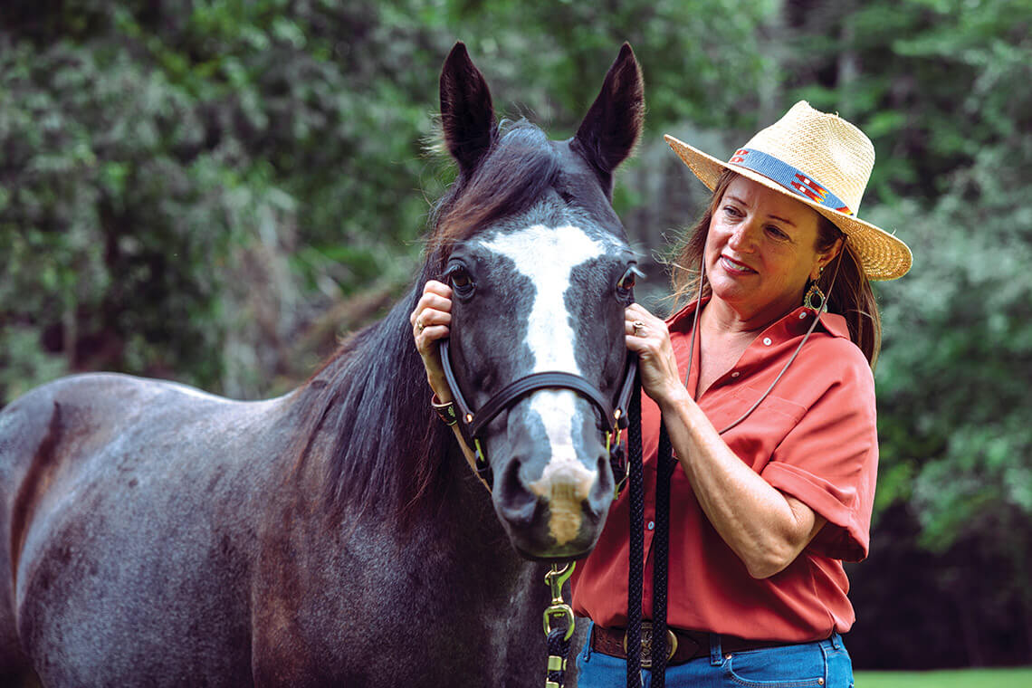 Abbie Hanchey and her horse Della