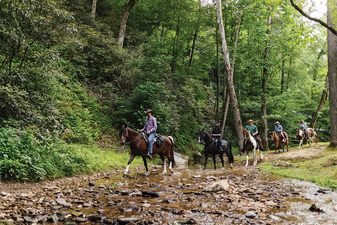 Trail ride at Leatherwood Mountains Resort