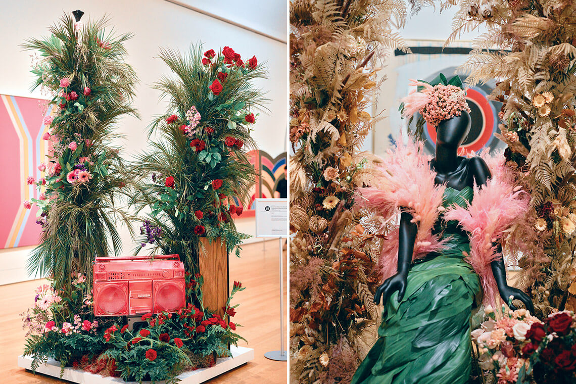 Art in Bloom exhibits and pieces