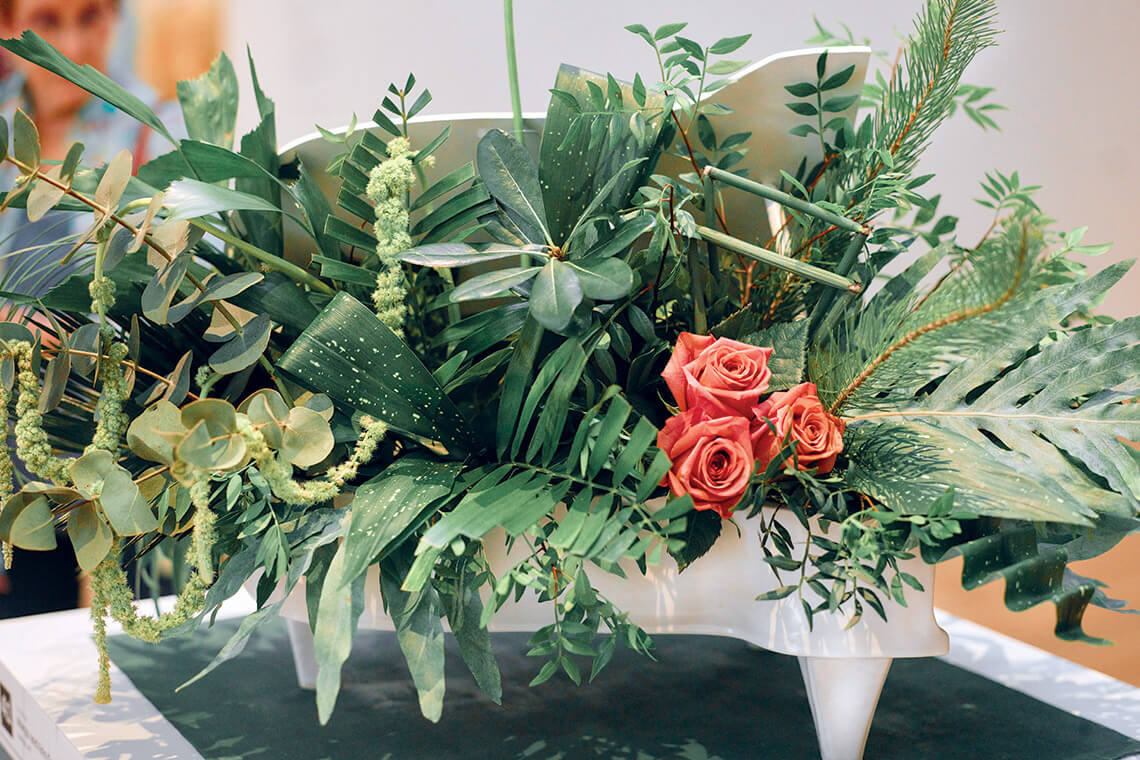 Art in Bloom piece inspired by Duke Ellington