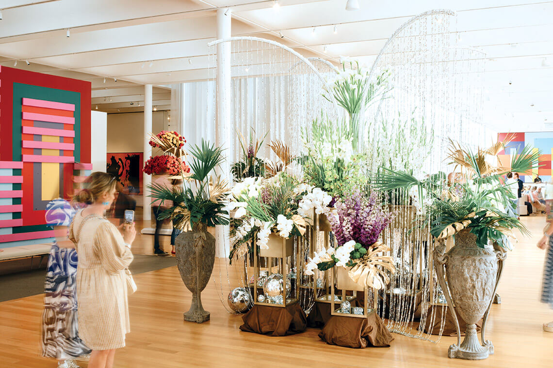 Art in Bloom installation at the NC Museum of Art