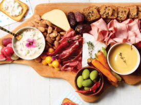 A charcuterie board