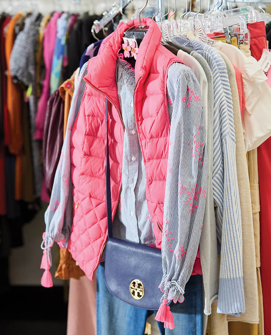 Outfit display at Coco's Corner in Greensboro