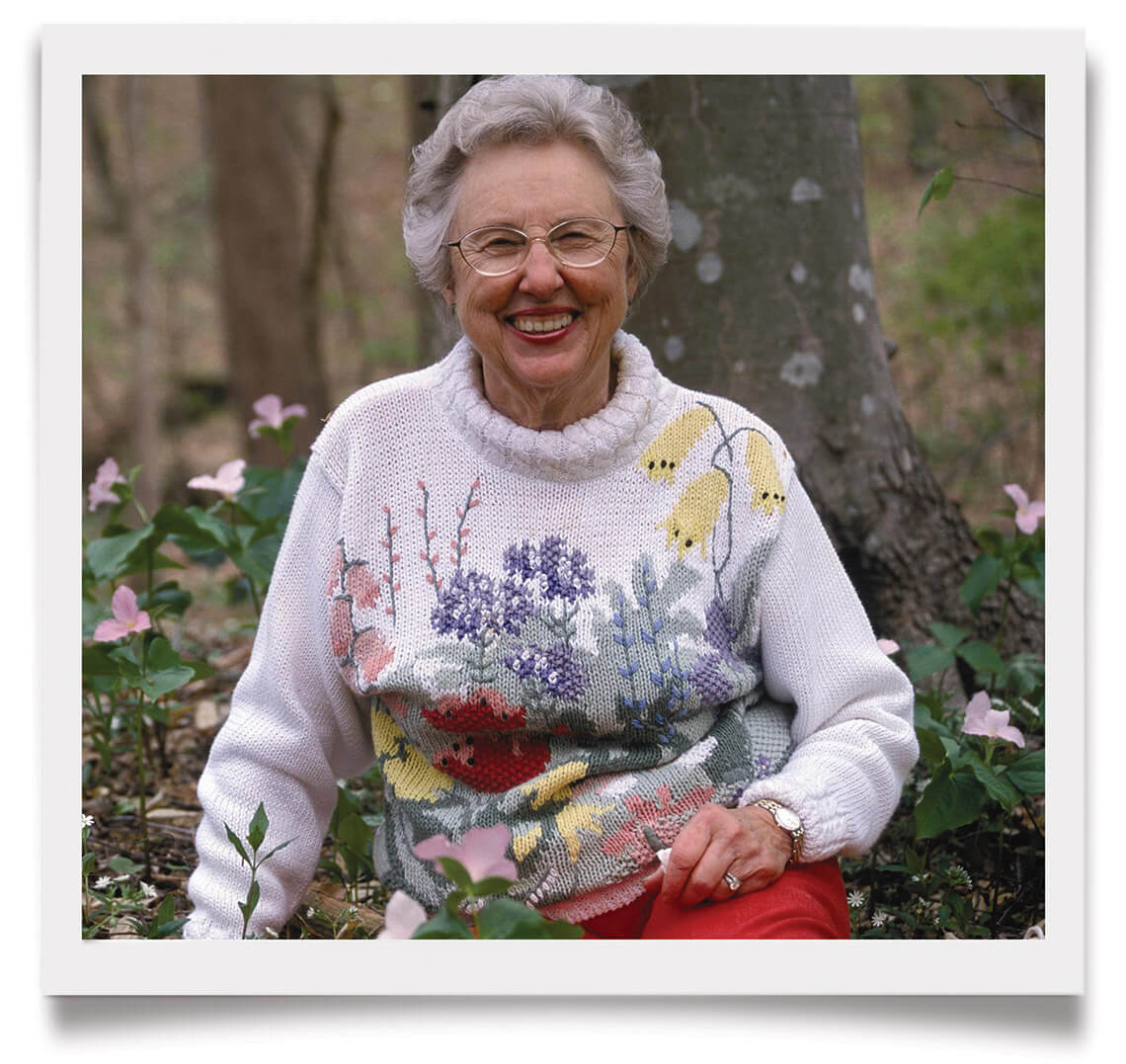 Emily Allen in her garden