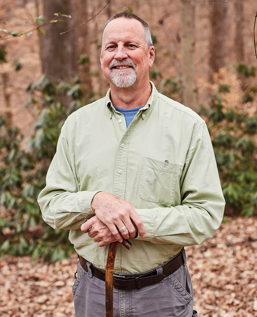 Kenneth Bridle in the Emily Allen Garden