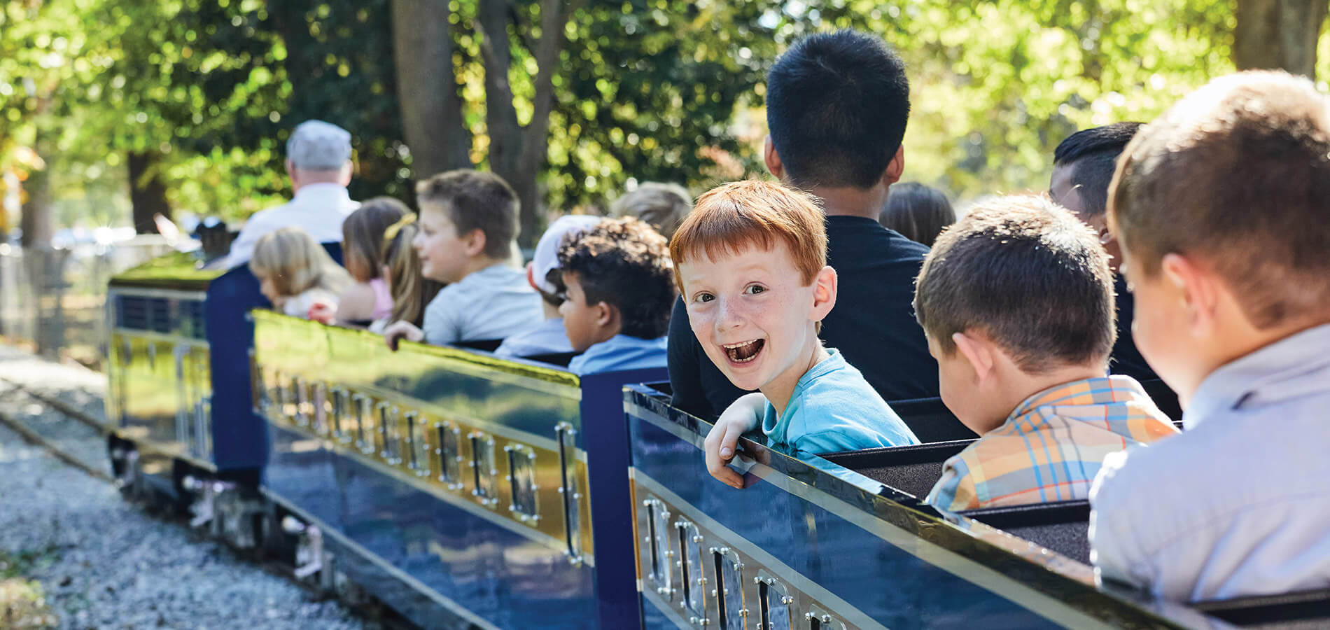 Children aboard the Kiwanis Special