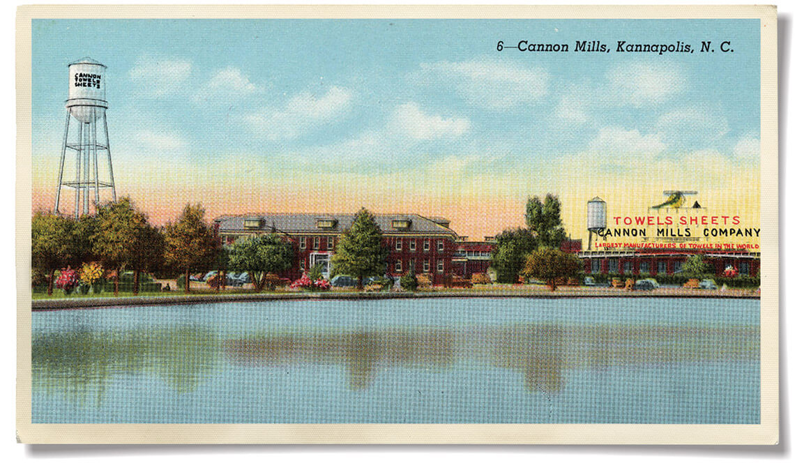 Postcard of Cannon Mills in Kannapolis