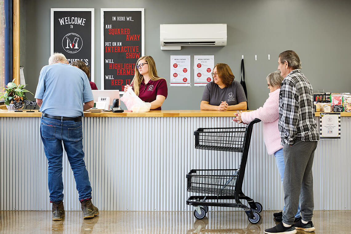 Customers visit Mitchell's Chop Shop