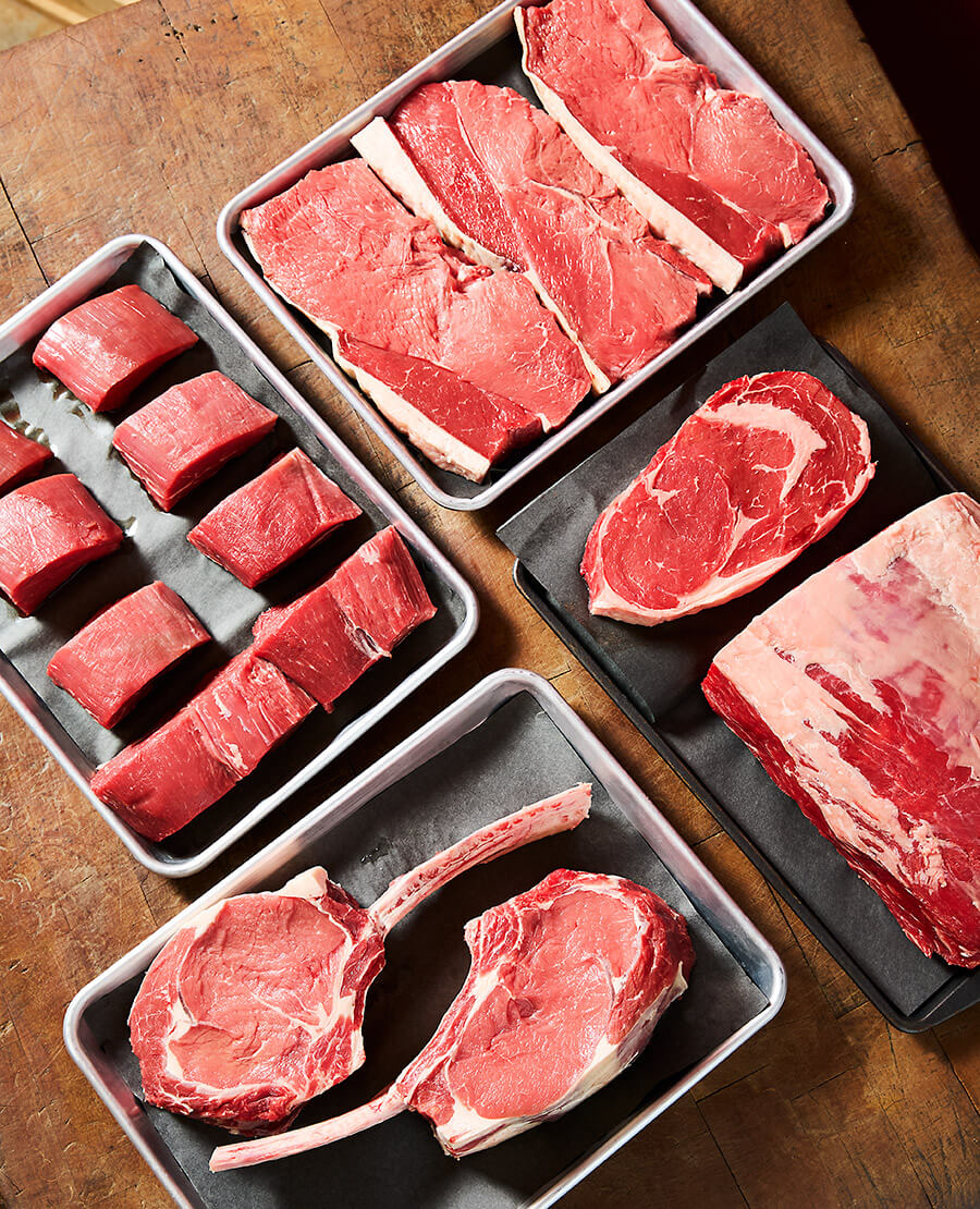 filet mignon, sirloin steaks, rib eyes, and tomahawk rib eyes at Mitchell's Butchery