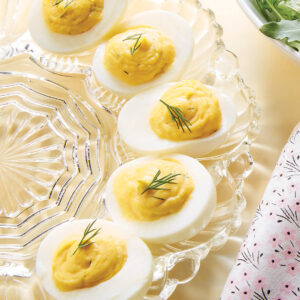Dilly deviled eggs