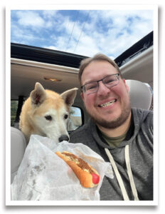 John Champlin and his dog Sydney