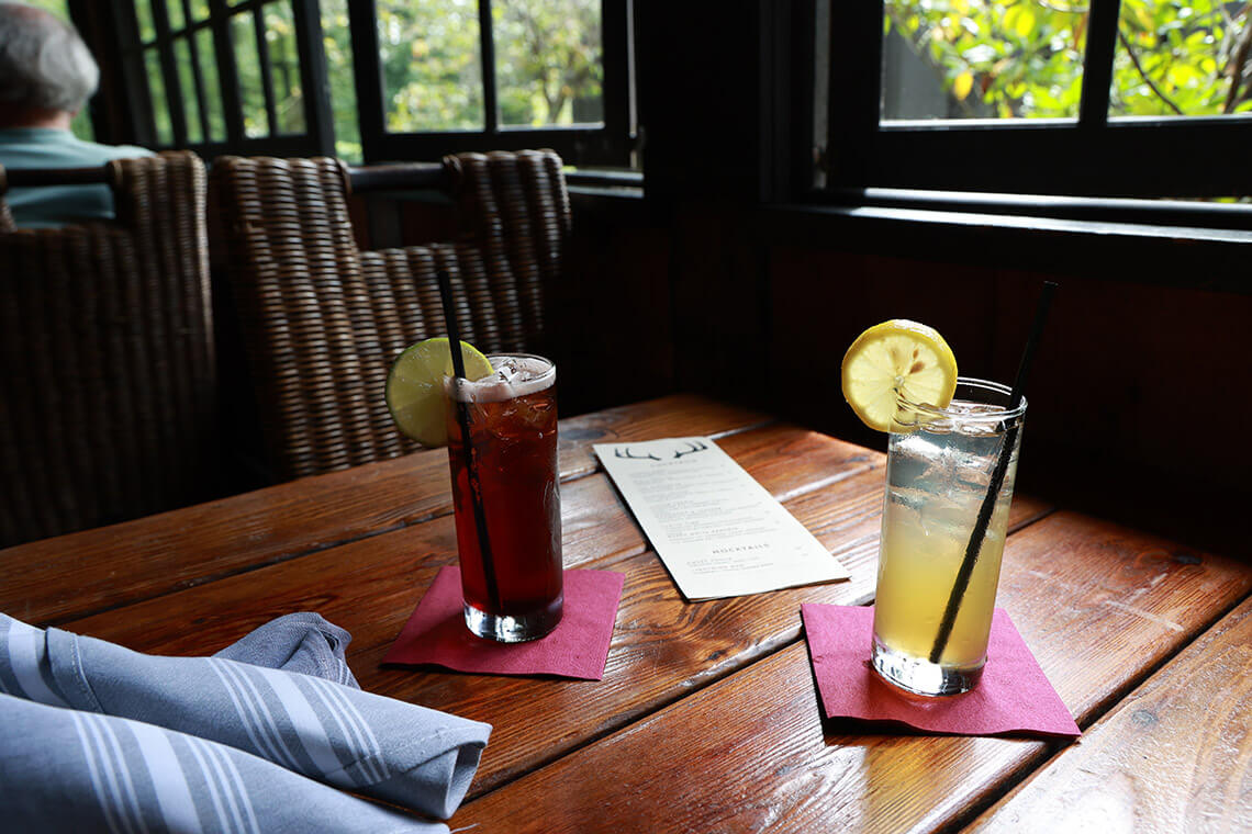 Cocktails at Bistro Roca and Antlers Bar