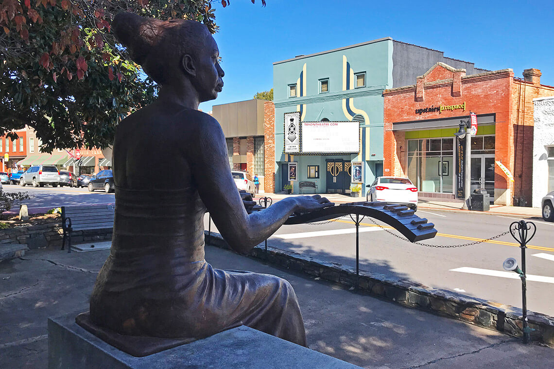 Nina Simone Statue in Tryon NC