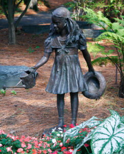 Statue in the Sandhills Horticultural Gardens