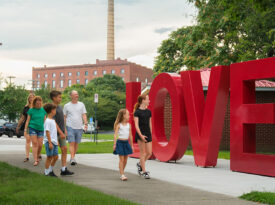 Pedestrians on the Danville Riverwalk Trail