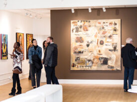 Patrons inside Ella West Gallery