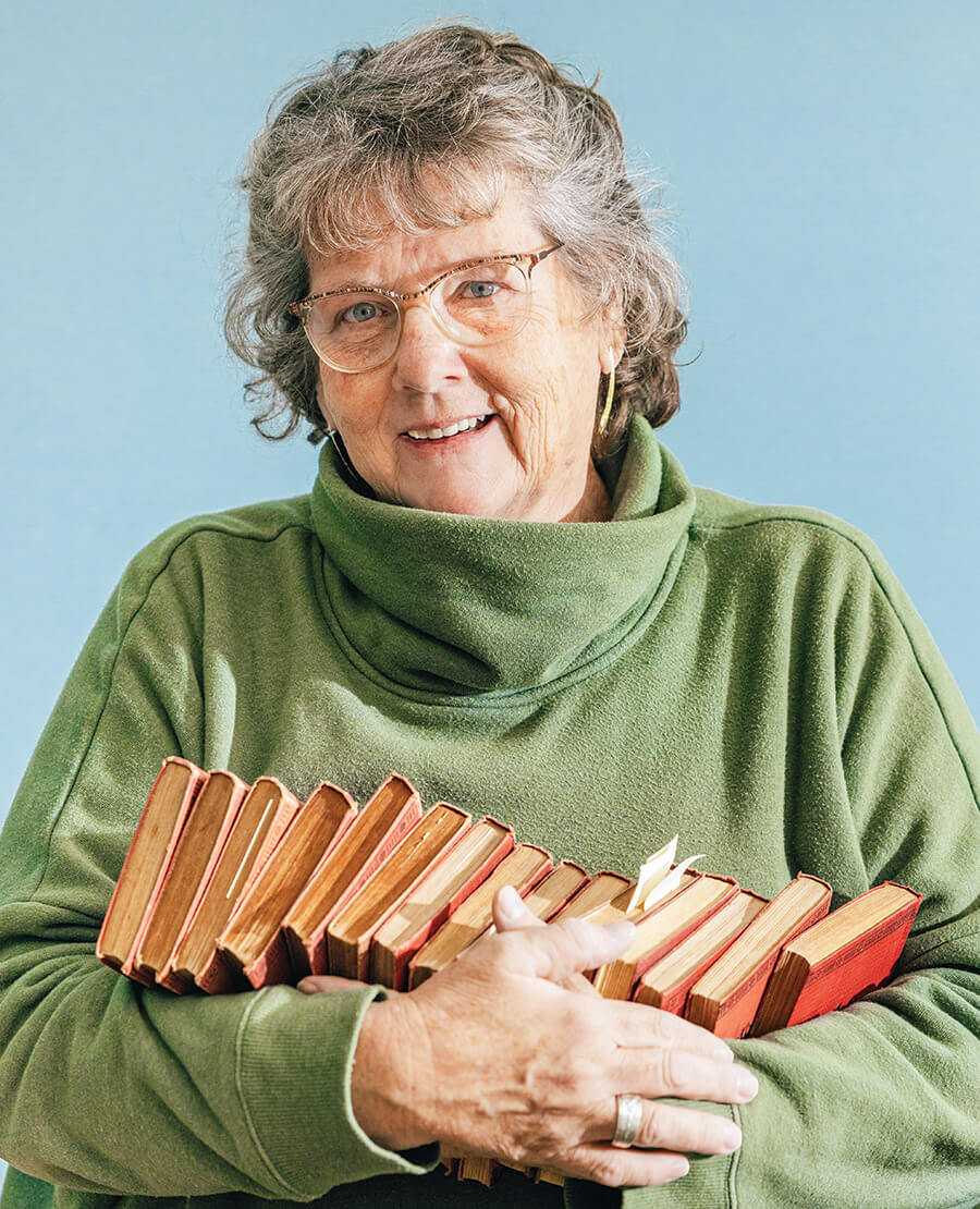 Robin Daniels Holt holding accounts written by Lillie Jacob Baum