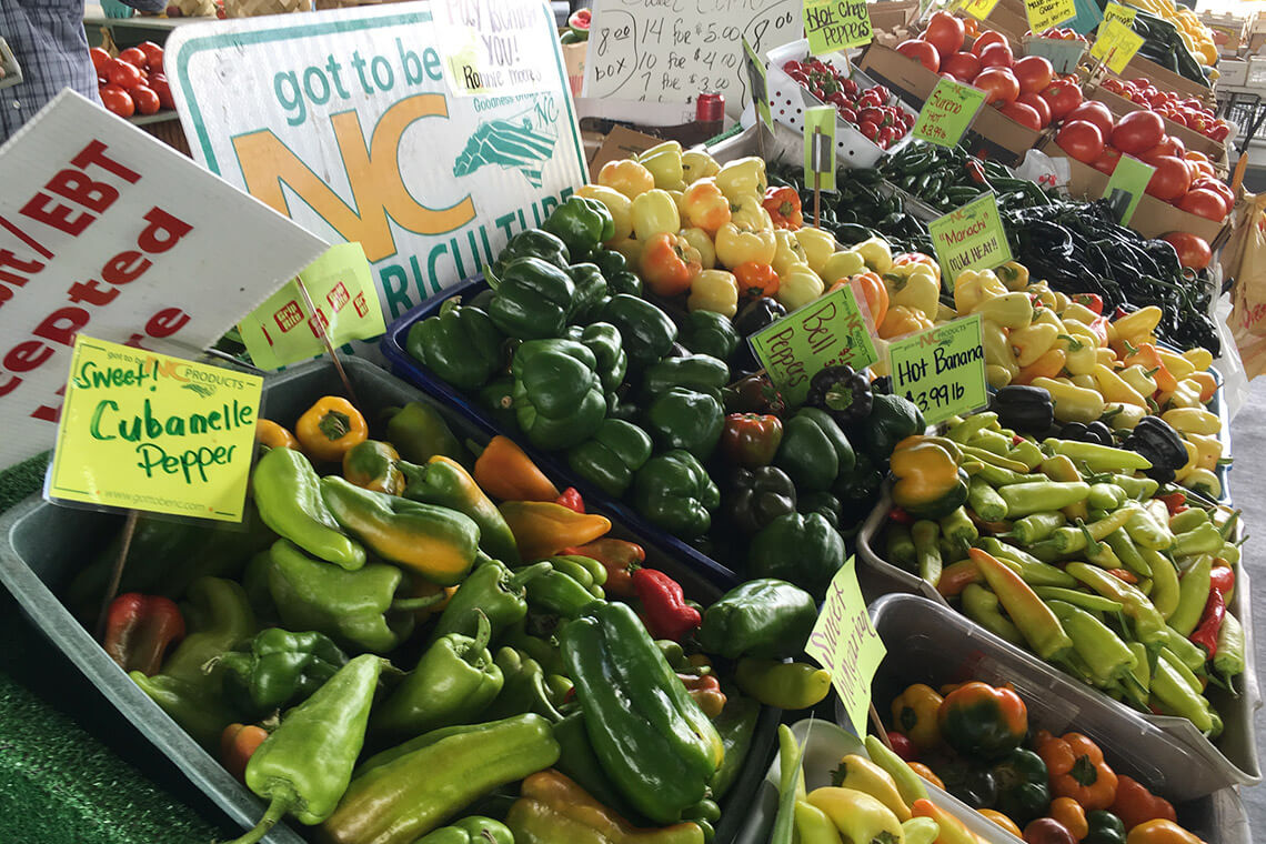 Local produce at the State Farmers Market
