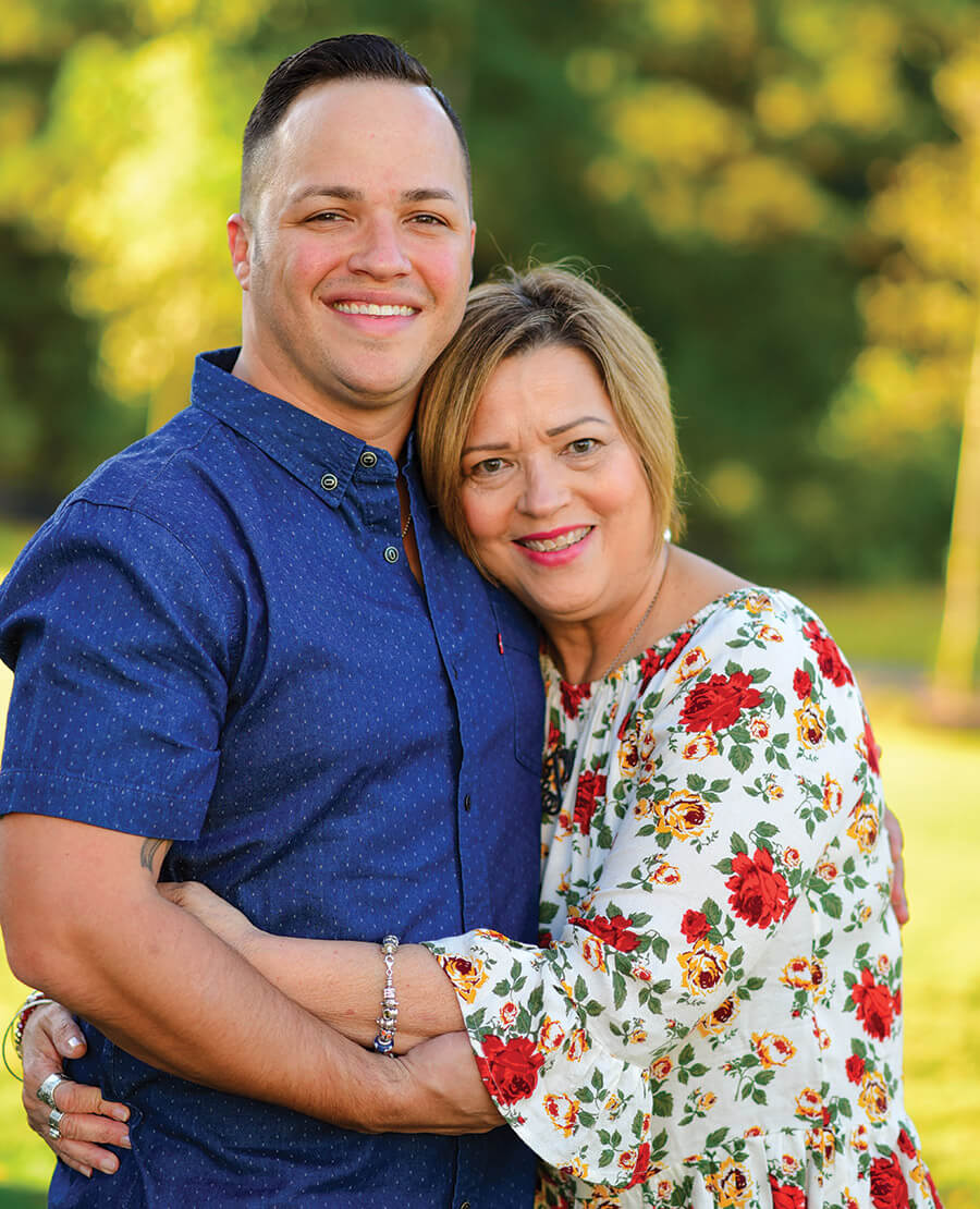 Christopher and his mom, Esther Prieto.
