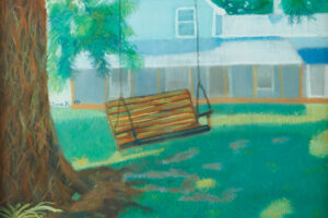 Painting of the swing at Goat Lady Dairy
