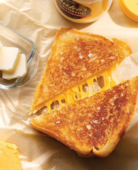 Crispy grilled cheese