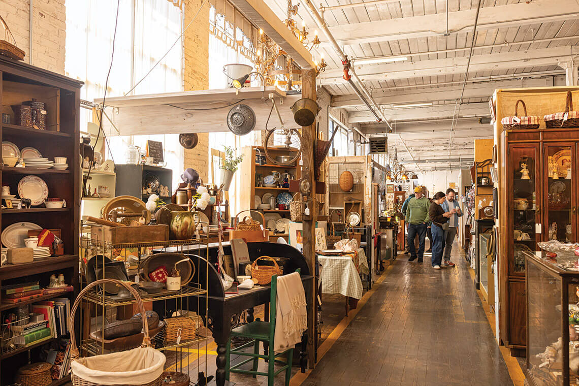 Massive aisles inside The Depot at Gibson Mill