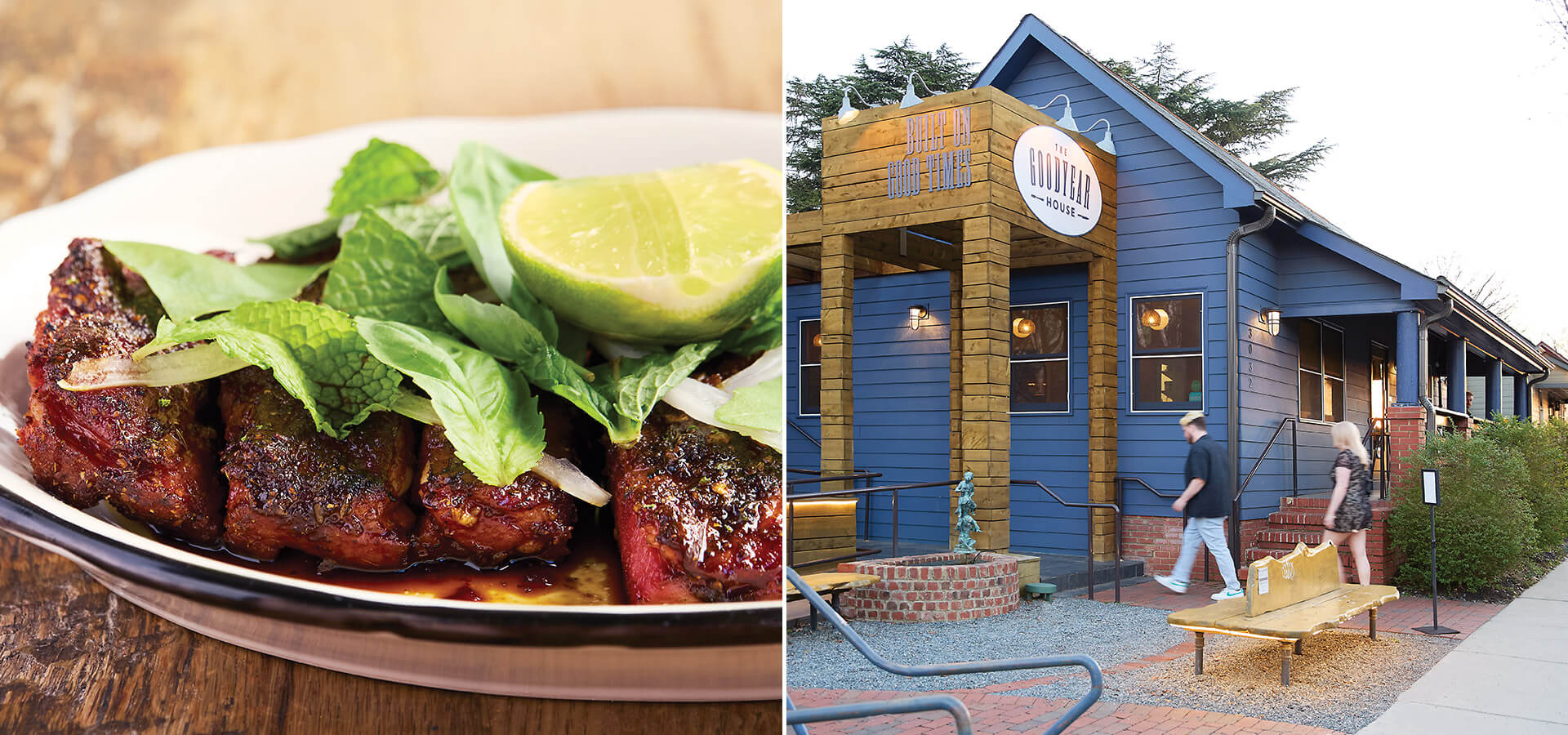 Glazed ribs and the exterior of The Goodyear House