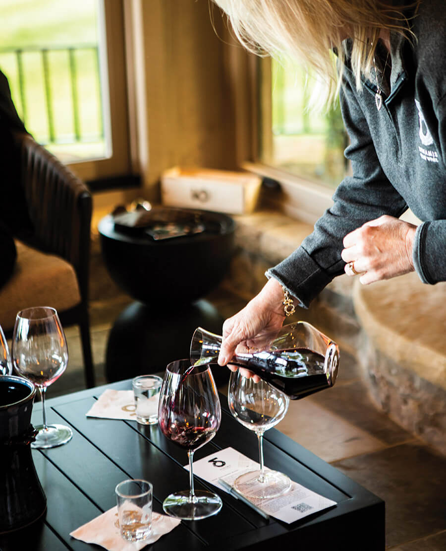 Wine tasting at Dynamis Estate Wines