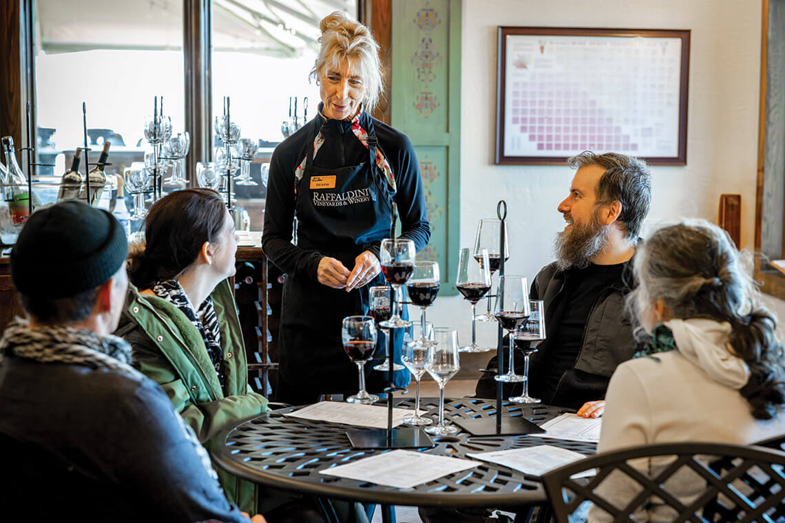 Wine tasting at Raffaldini Vineyards