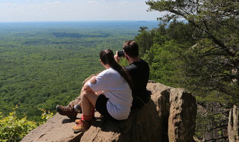 Hiking at Crowders Mountain
