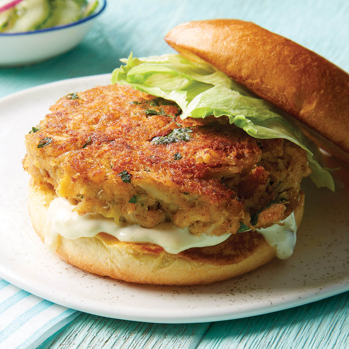 Crab cake burger